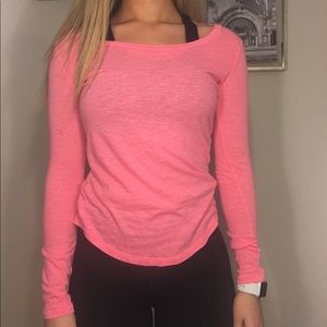 Pink long sleeve with cut out